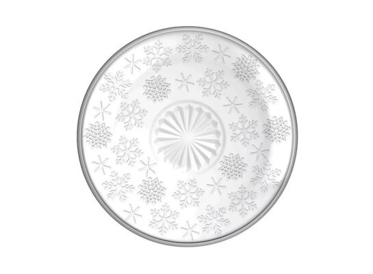 Talerz szklany śnieżynki 17,5 cm