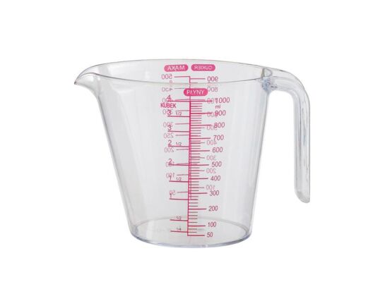 Dzbanek plastikowy z miarką 1 l transparentny