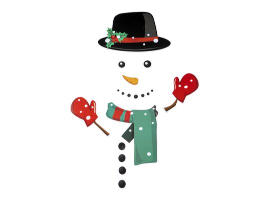 Magnes na lodówkę Bałwan 20 elementów 33,5 x 18,5 cm