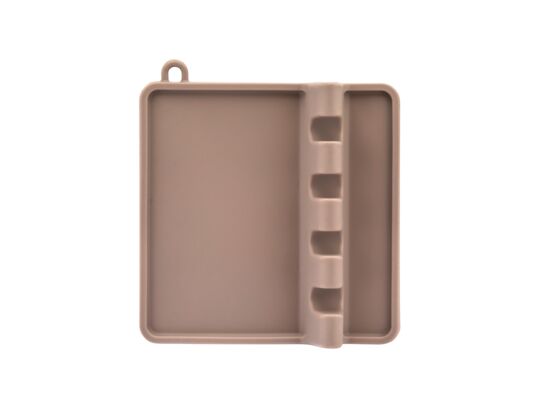 Podkładka silikonowa do odkładania sztućców 15 x 14 x 4 cm beżowy