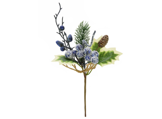 Gałązka dekoracyjna z jagodami 23 cm
