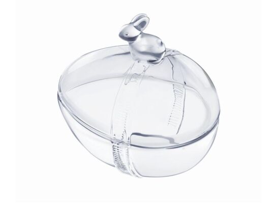 Pojemnik szklany jajko z zajączkiem 13,5 x 10 x 12,5 cm