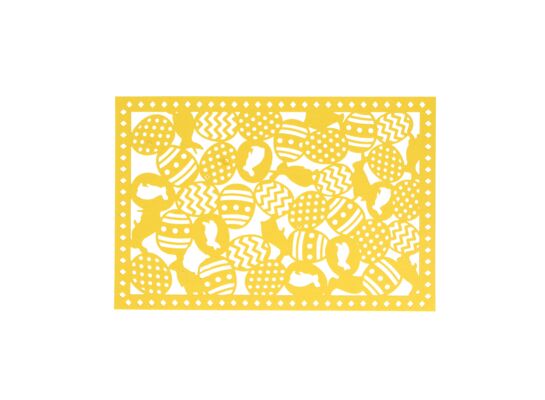 Mata filcowa w pisanki 45 x 30 cm żółty / zielony