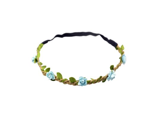 Wianek z kwiatkami na gumce