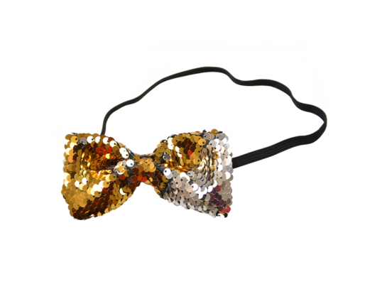 Muszka disco z cekinami dwustronnymi 11,5 x 6 cm