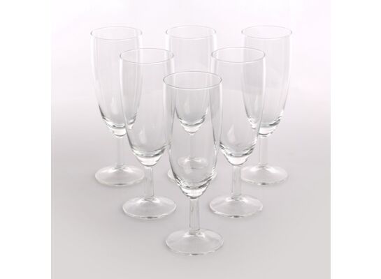 Komplet 6 kieliszków szklanych Ballon do szampana 150 ml