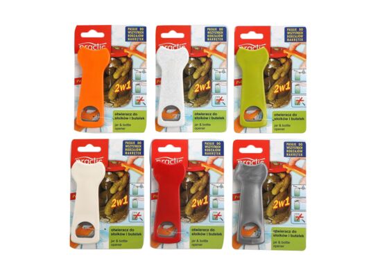 Otwieracz do słoików Twist z otwieraczem do butelek 2 w 1 mix kolorów