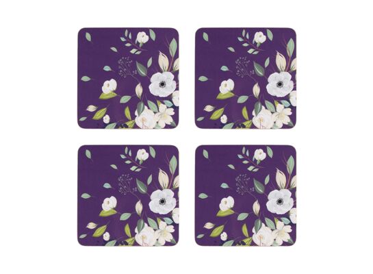 Podkładka korkowa Inez 4 szt 10 x 10 cm color box wielokolorowy