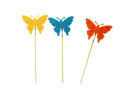 Dekoracja motyl na piku 24-30 cm mix