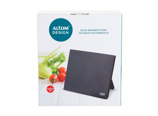 Blok magnetyczny na noże 24 x 21 x 13 cm czarny