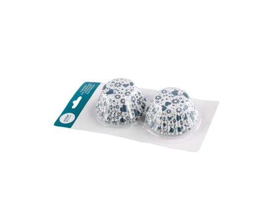 Foremki do babeczek zdobione 100 szt serca 5 x 3,5 cm ALTOMDESIGN
