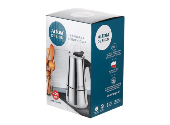 Kawiarka stalowa 200 ml na 4 filiżanki srebrny