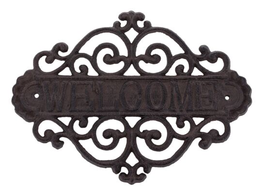 Tabliczka ozdobna Welcome 27 x 20 cm brązowo-czarny