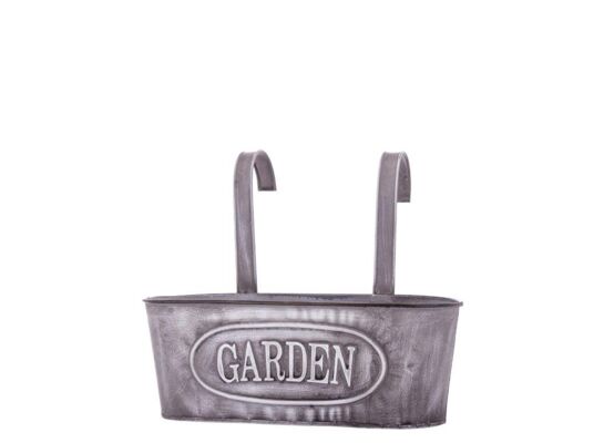 Osłonka metalowa Garden 26 x 31 x 22 cm szary