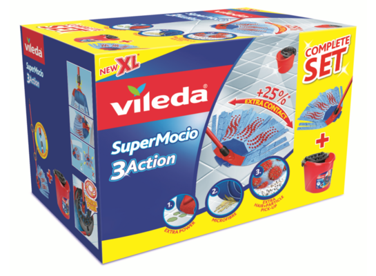 Zestaw mop + wiadro Super Mocio 3 action Vileda