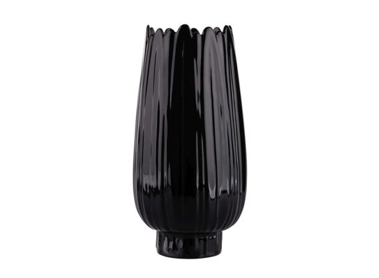 Wazon porcelanowy Relief 12 x 12 x 24,5 cm czarny