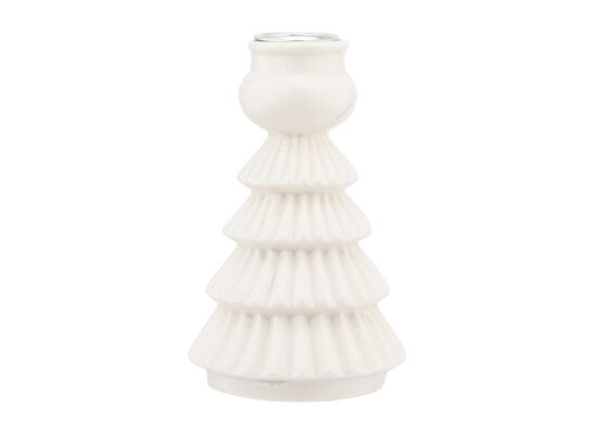 Świecznik porcelanowy choinka 11,8 x 7,5 x 7,5 cm biały