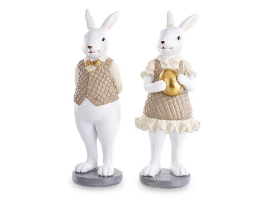 Figurka ozdobna zając mix