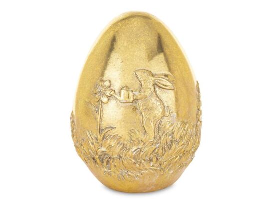 Jajko ozdobne 14 x10 x 10 cm złoty
