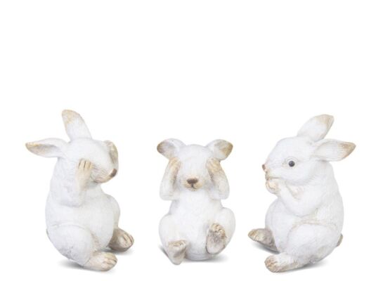 Figurka ozdobna zając 8 x 4 cm mix