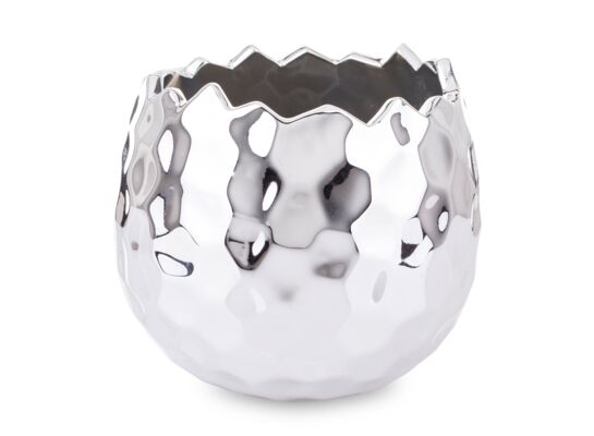 Osłonka skorupka jajka 11 x 11 x 11 cm srebrny