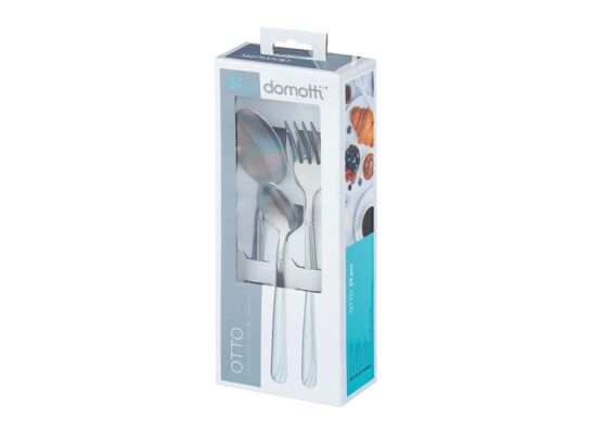 Komplet sztućców Domotti 24 elementy srebrny