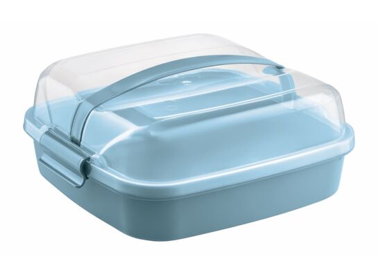 Pojemnik na ciasto z pokrywą Dolce 26 x 26 cm turkusowy