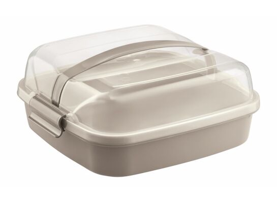 Pojemnik na ciasto z pokrywą Dolce 26 x 26 cm beżowy