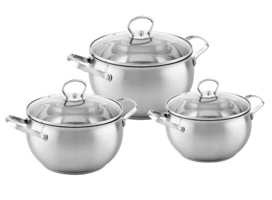 Komplet garnków nierdzewnych Alex satyna 6-elementowy