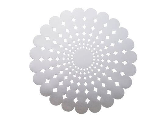 Mata stołowa Glamour 38 cm kwiat srebrny Ambition