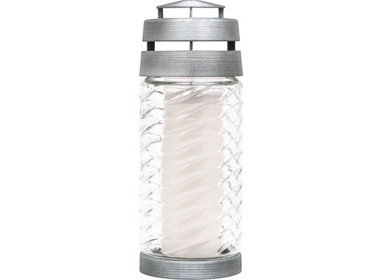 Znicz plastikowy Tęsknota 9,4 x 24,6 cm 50 h srebrny