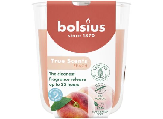 Świeca zapachowa w szkle True Scents Peach 25 h