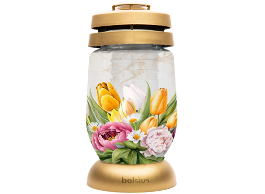 Znicz szklany Wiosna 11 x 22,4 cm 36 h