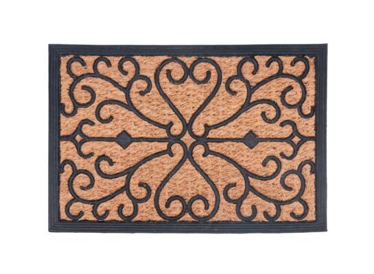 Wycieraczka Fred gumowo-kokosowa 60 x 40 cm wzorek brązowy