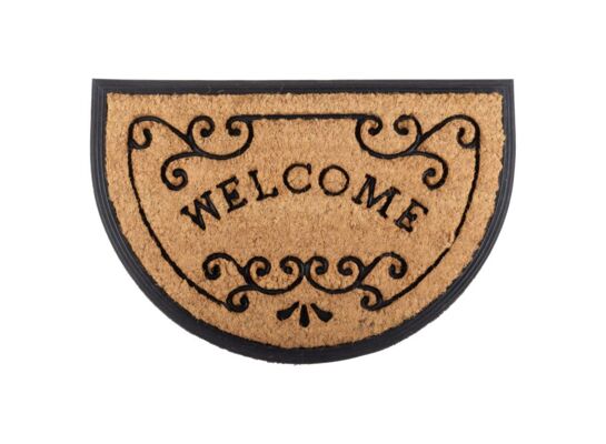 Wycieraczka gumowo-kokosowa Walker 60 x 40 cm Welcome brązowy