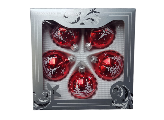 Zestaw bombek szklanych DEKOR 6 cm 5 sztuk mix