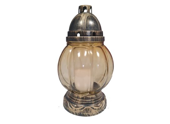 Znicz szklany LW P-42 19 x 31 cm 66 h bezbarwny / whisky