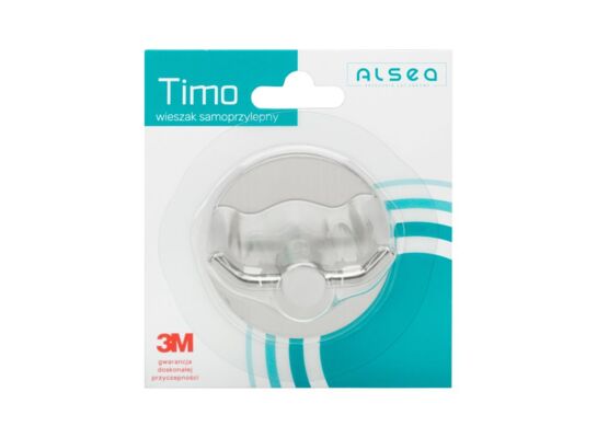 Wieszak samoprzylepny Timo "2" srebrny