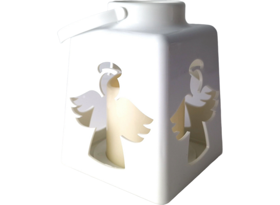 Latarenka LED aniołek 14 x 10,5 cm biały CORTINA POLAND