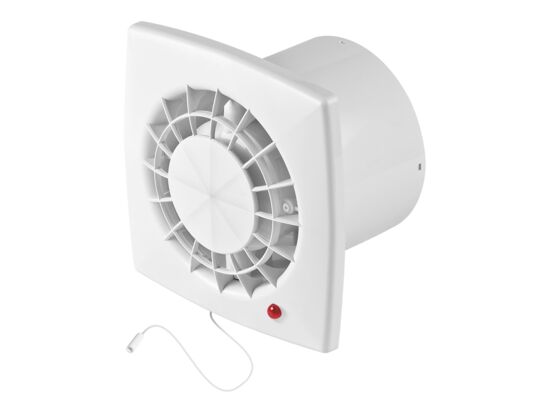 Wentylator łazienkowy WGB100W biały, 0,59 kg, Ø100, włącznik pociągany AWENTA