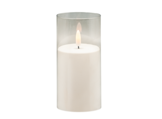 Świeca LED w plastikowej tubie 15 x 7 cm ciepły biały CORTINA