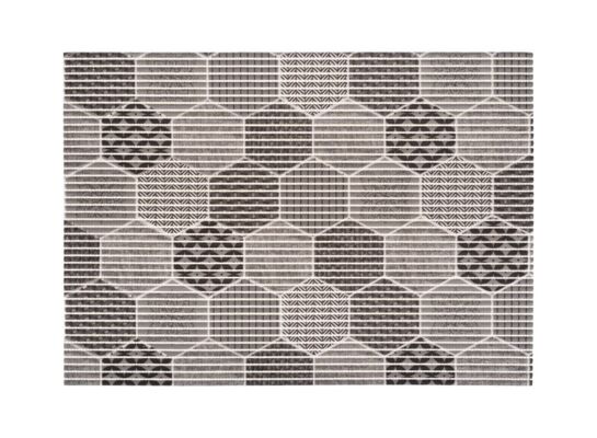 Mata łazienkowa Marino 45 x 65 cm wzór szary wielokolorowy