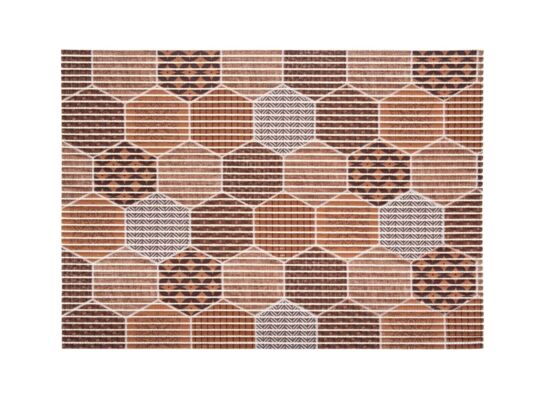 Mata łazienkowa Marino 45 x 65 cm wzór pomarańczowy wielokolorowy