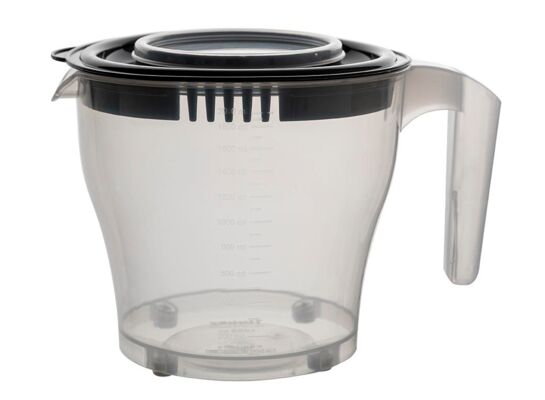 Miska Capri do mieszania antypoślizgowa 2 l z uchwytem szary