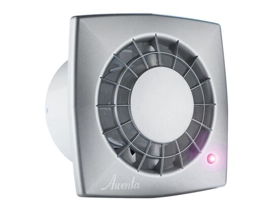 Wentylator łazienkowy WGS125 satyna srebrna, 0,69 kg, Ø125, kostka podłączeniowa AWENTA