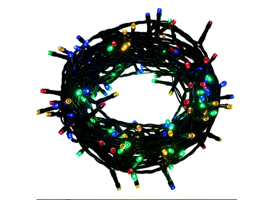 Lampki zewnętrzne 100 LED multikolor na transformator 6,45 m Cortina