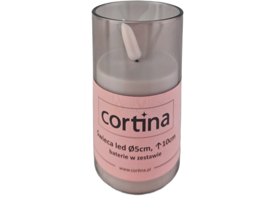 Świeca LED w plastikowej tubie 10 x 5 cm CORTINA