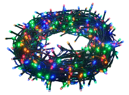 Lampki zewnętrzne 1000 LED multikolor na transformator z programatorem 51,95 m Cortina