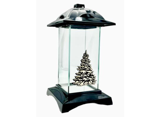 Znicz kapliczka choinka 25 x 16 cm czarno-złoty