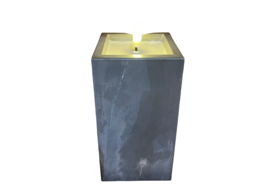 Świeca LED 15 x 8 cm szary